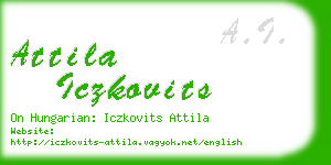 attila iczkovits business card